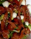 Ensalada de salmón ahumado y mozzarela