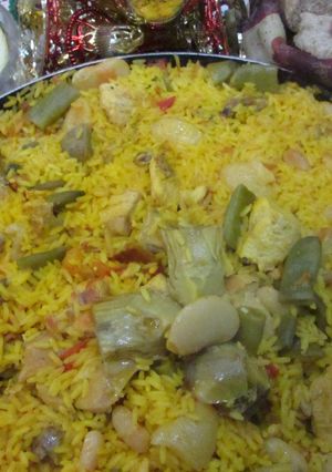 Una foto de Paella valenciana para Navidad
