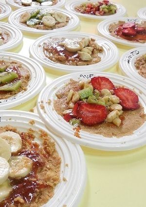 Una foto de Pizza de frutas para niños