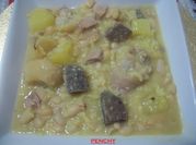 Una foto de arroz con alubias y nabos