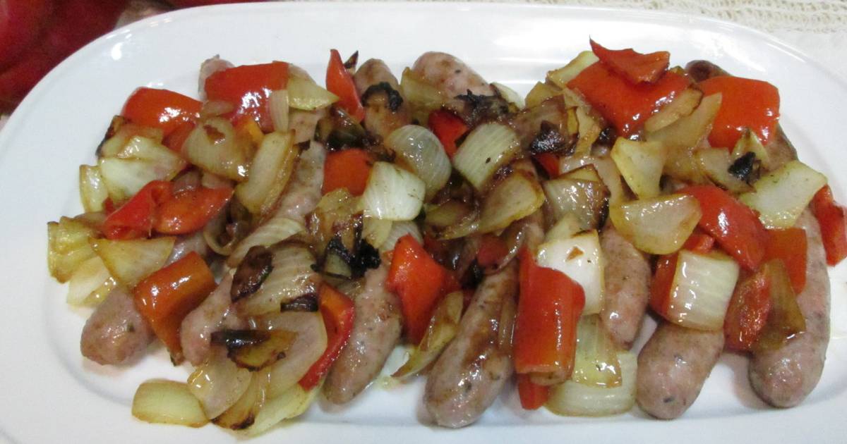 Longaniza de cerdo a la sartén con verduras Receta de Gabriela Diez- Cookpad