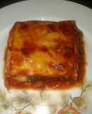 Lasagña de acelgas con tomate frito