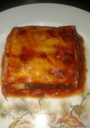 Una foto de Lasagña de acelgas con tomate frito