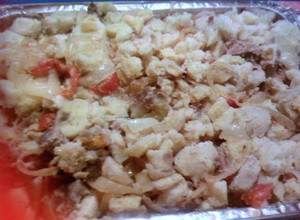 Una foto de Guineos en escabeche con mollejas de pollo