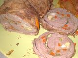 Carne rellena con verduras