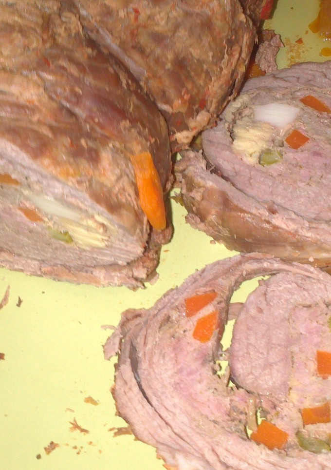 Una foto de Carne rellena con verduras