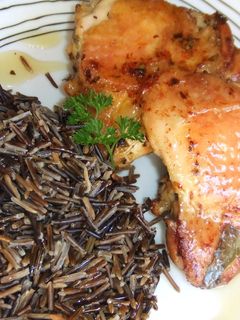 Una foto de Pollo asado con orégano y limón