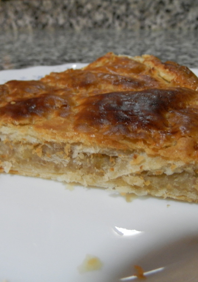 Una foto de Hojaldre de crema de castañas