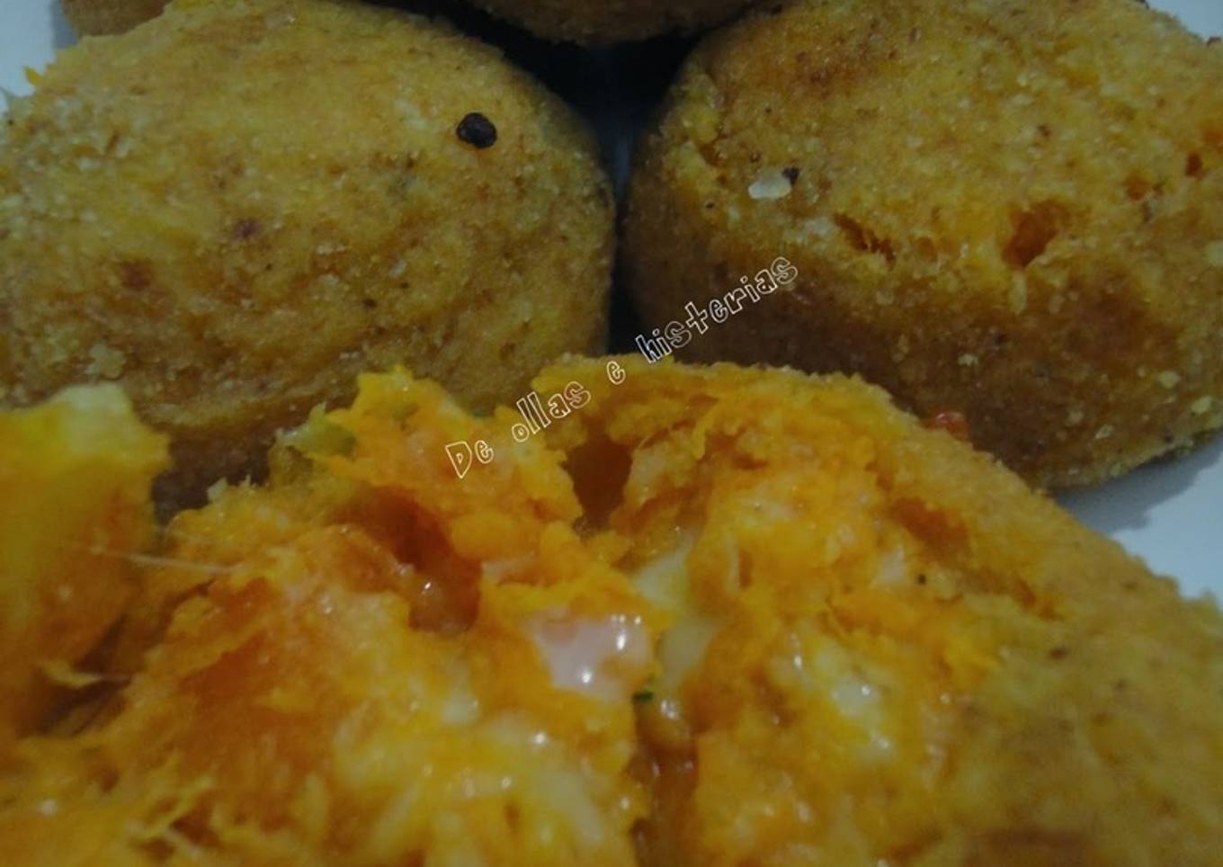 Croquetas de calabaza y queso Scamorza<br />