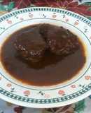 Lomo de cerdo en chile mulato y uva pasas