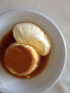 Una foto de Flan con crema