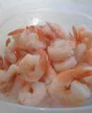 Camarones en salsa de queso