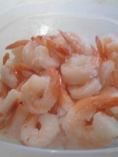 Una foto de Camarones en salsa de queso
