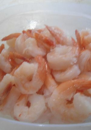 Una foto de Camarones en salsa de queso