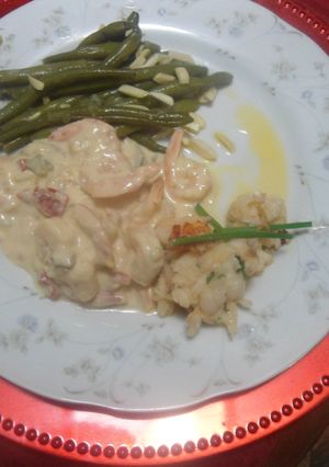 Una foto de Langosta a la mantequila con cebollines