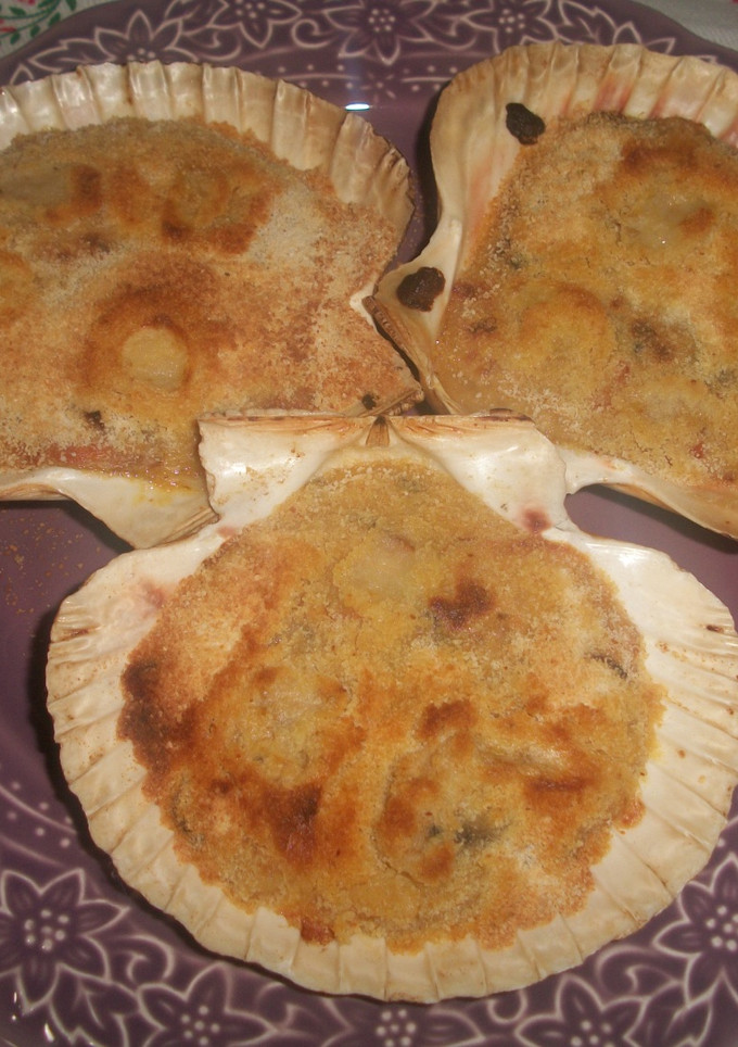 Una foto de Conchas de mejillones al curry gratinadas