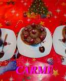 Mousse de chocolate sin huevo con frambuesas y trufa