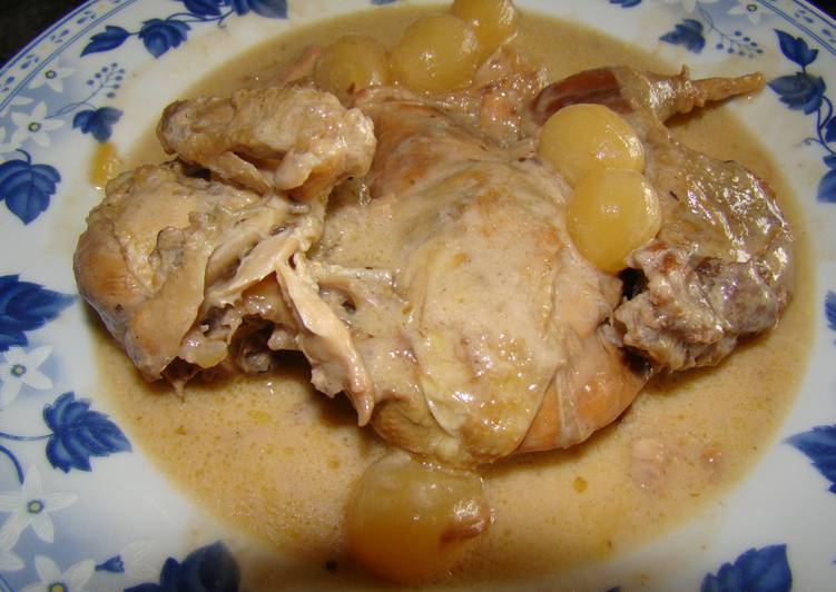 Faisanes con salsa de uvas