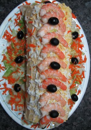 A picture of Seafood Swiss Roll.