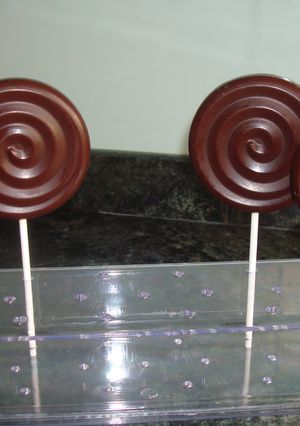 Una foto de Piruletas de chocolate de la tía
