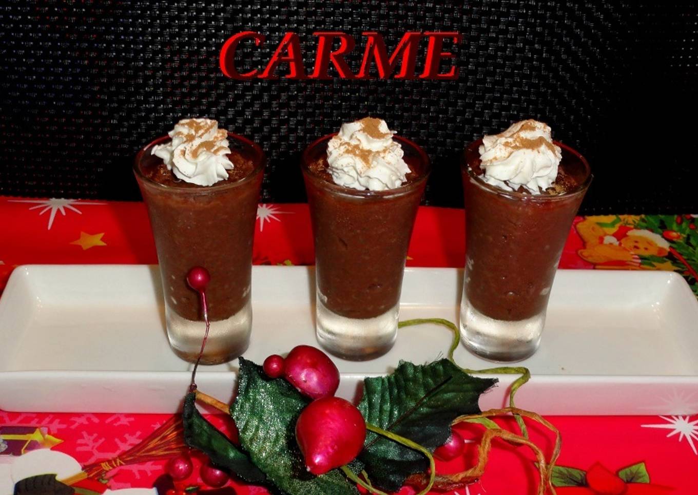 Arroz con leche al cacao con aroma de naranja<br />