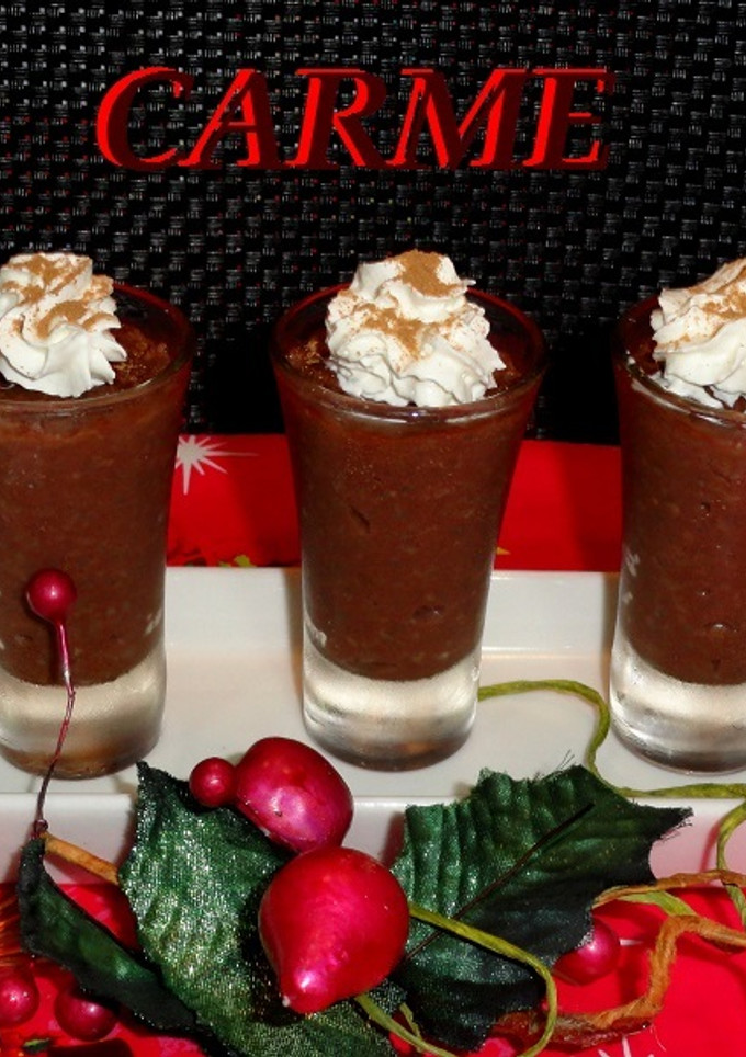 Una foto de Arroz con leche al cacao con aroma de naranja
