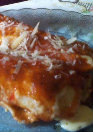 Una foto de Canelones rellenos con ricota, nuez y roquefort