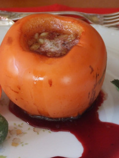 Una foto de Caquis rellenos al horno