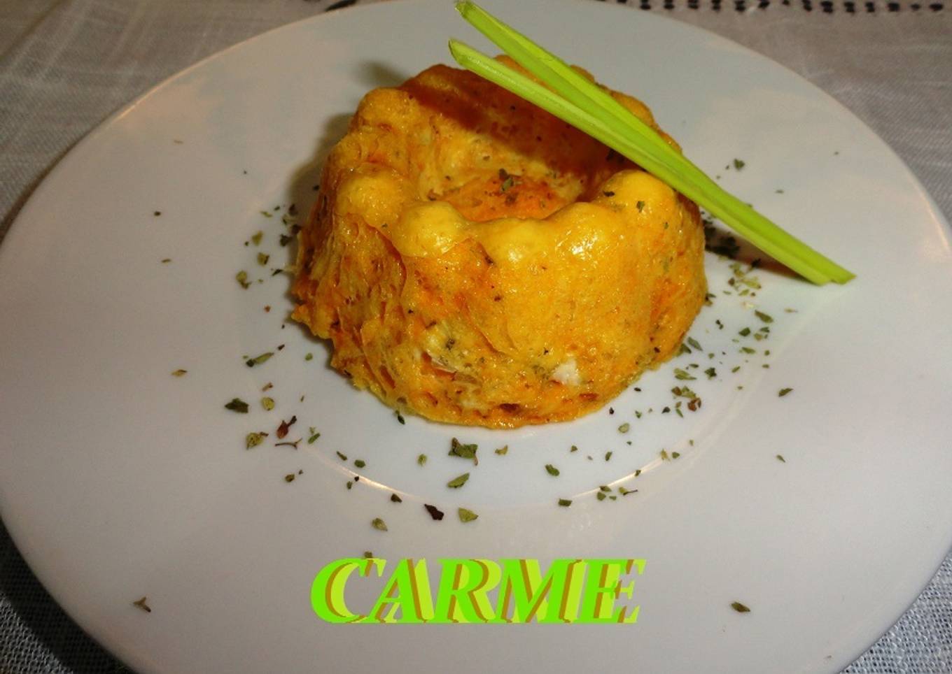 Budín de calabaza con queso de cabra