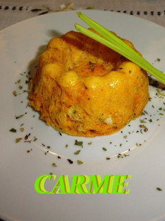 Una foto de Budín de calabaza con queso de cabra