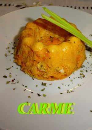 Una foto de Budín de calabaza con queso de cabra