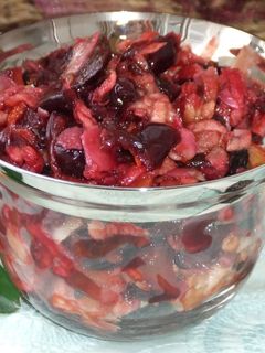 Una foto de Picadillo rápido de frutas para rellenos