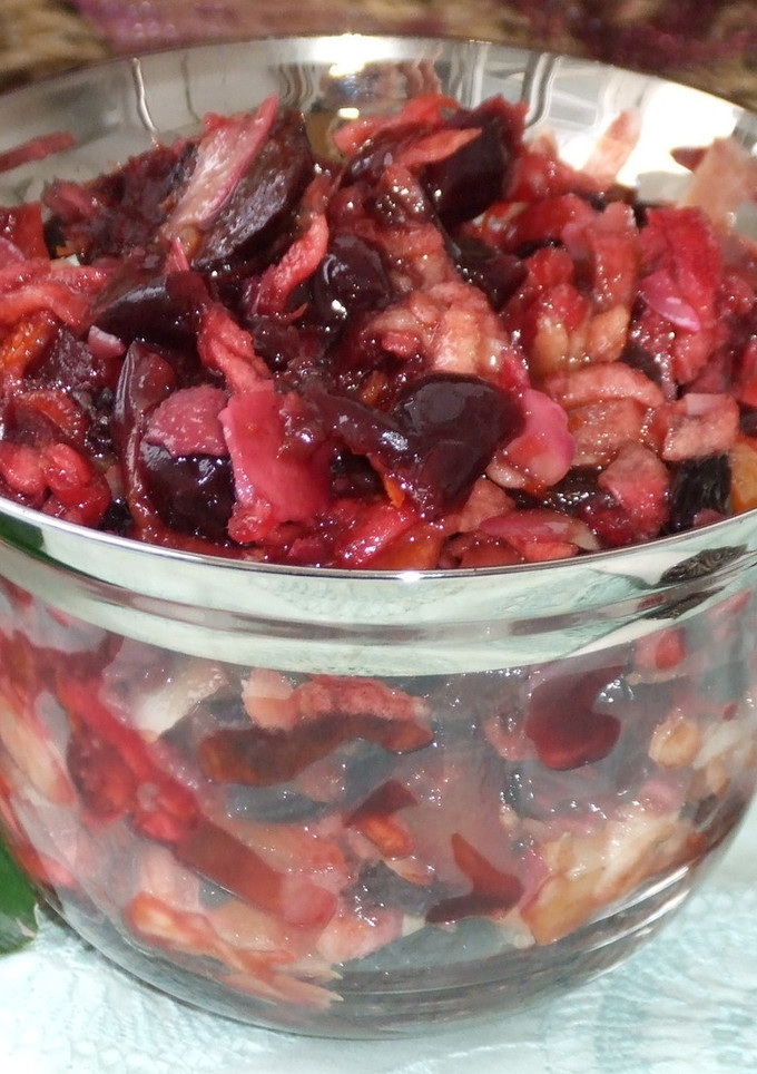Una foto de Picadillo rápido de frutas para rellenos