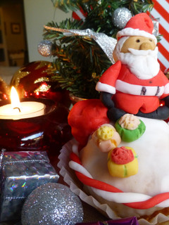 Una foto de Cupcake de Navidad Papá Nöel