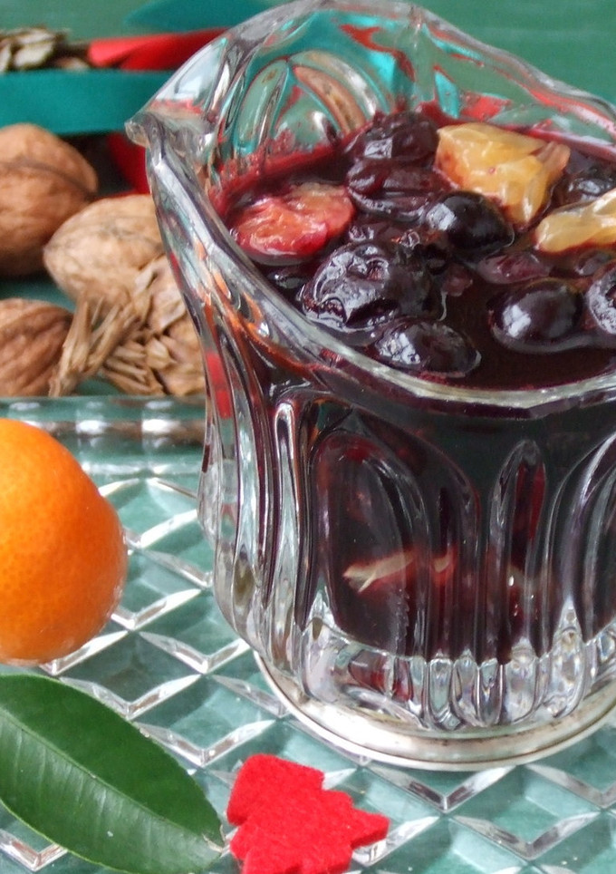 Una foto de Salsa de arándanos y mandarinas al Madeira