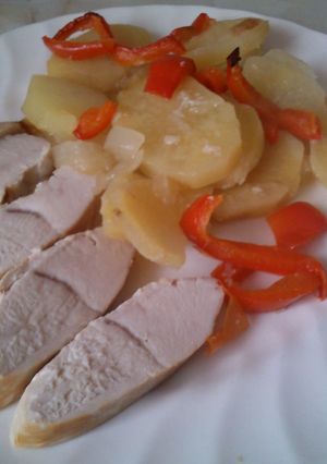Una foto de Solomillo de pavo con soja y miel