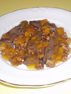 Una foto de Hígado de ternera con nueces y mermelada