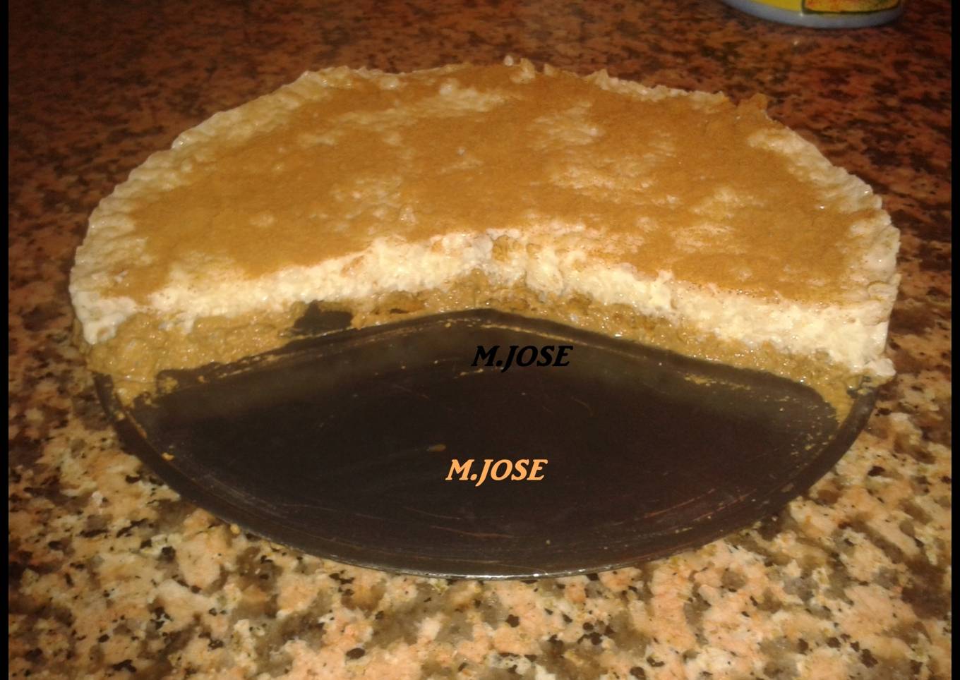 Tarta de arroz con leche con canela<br />