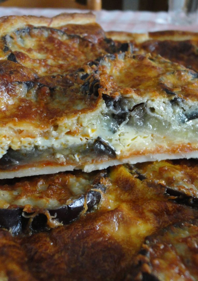 Una foto de Quiche de berenjenas