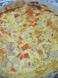 Una foto de Quiche de marisco al garam masala