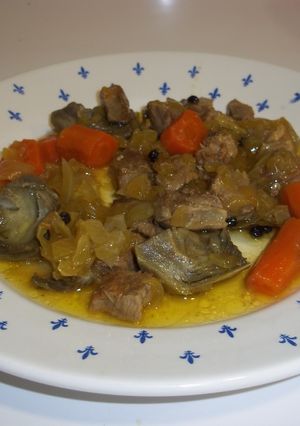 Una foto de Ternera con salsa de hortalizas