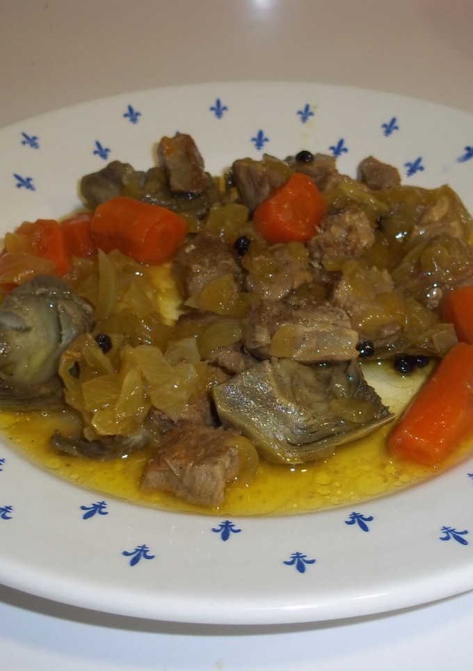Una foto de Ternera con salsa de hortalizas