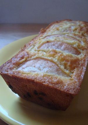 Una foto de Budín con peras al natural