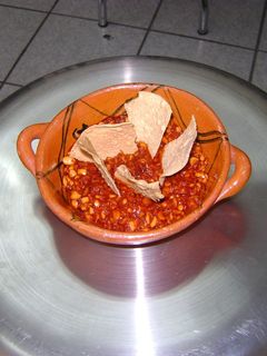 Una foto de Cacahuates en salsa