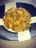 Pollo con cuscus y pasas