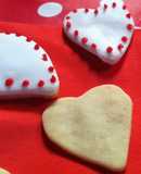Galletas de corazón con fondant