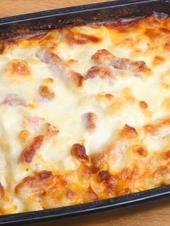 Una foto de Macarrones gratinados
