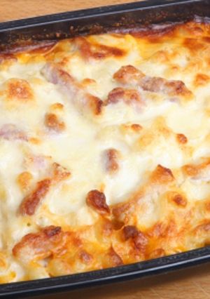 Una foto de Macarrones gratinados