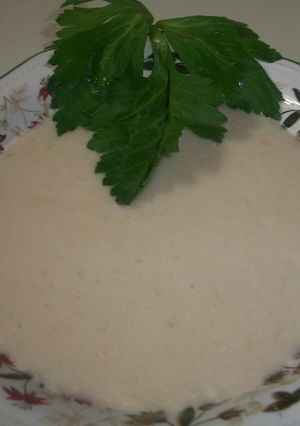 Una foto de Crema de gallina campera