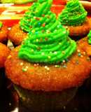 Cupcakes navideños de caramelo